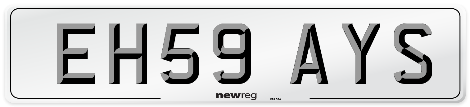 EH59 AYS Number Plate from New Reg